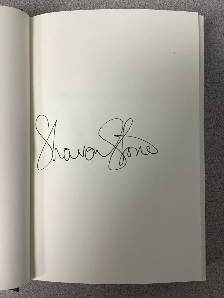 Sharon Stone Signed Book Beauty Of Living Twice HCB Muse Actress Autograph JSA 2