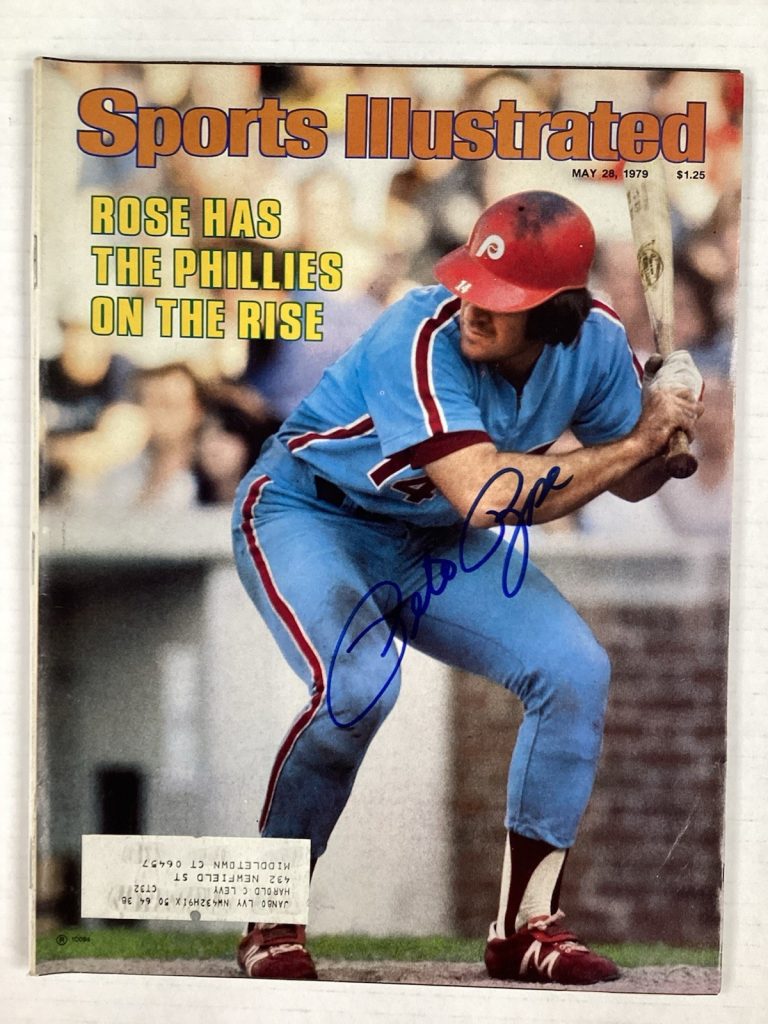 Pete Rose Signed Sports Illustrated 4/28/79 Reds Phillies Baseball Autograph JSA