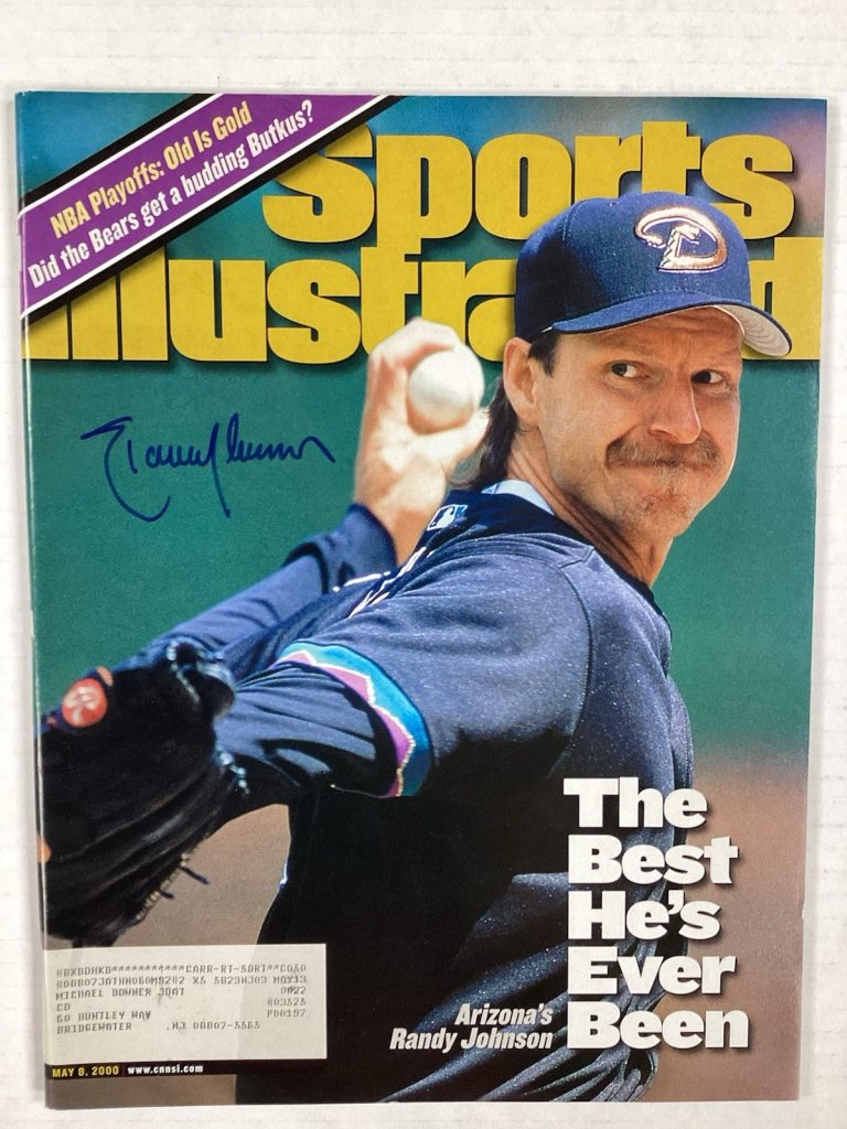 Randy Johnson Signed Sports Illustrated 5/8/00 Mariners Baseball Autograph JSA