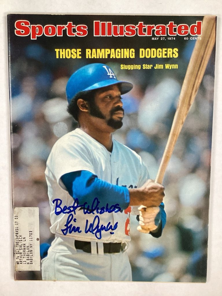 Jim Wynn Signed Sports Illustrated 5/27/74 LA Dodgers Baseball Autograph JSA