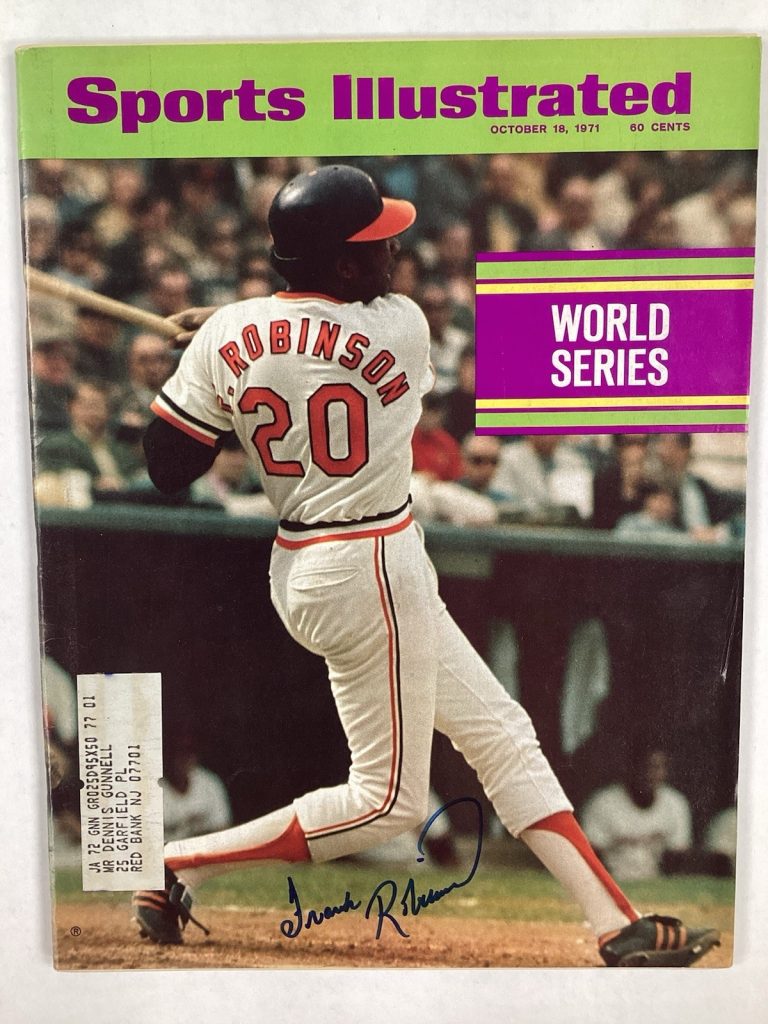 Frank Robinson Signed Sports Illustrated 10/18/71 Orioles Baseball Autograph JSA