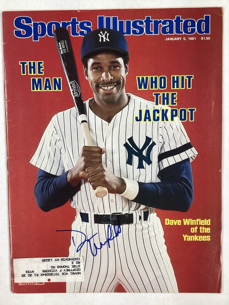 Dave Winfield Signed Sports Illustrated 1/5/81 NY Yankees Baseball Autograph JSA