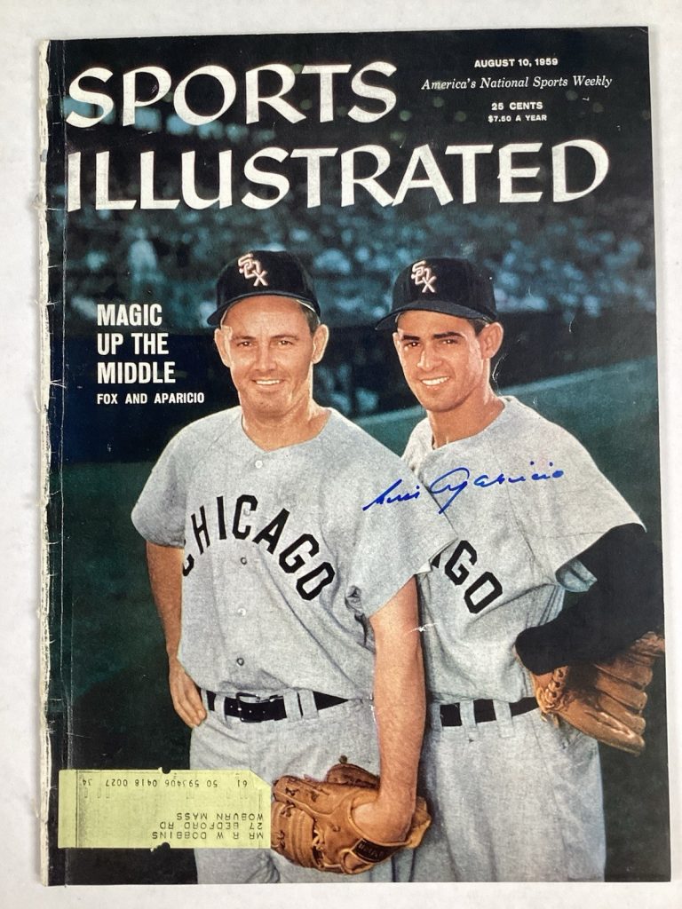 Luis Aparicio Signed Sports Illustrated 8/10/59 White Sox Baseball Autograph JSA