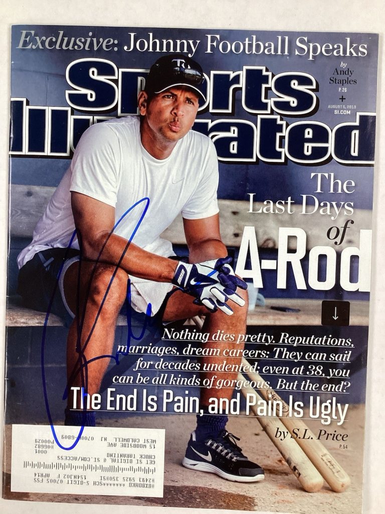 Alex Rodriguez Signed Sports Illustrated 8/5/13 Yankees Baseball Autograph JSA