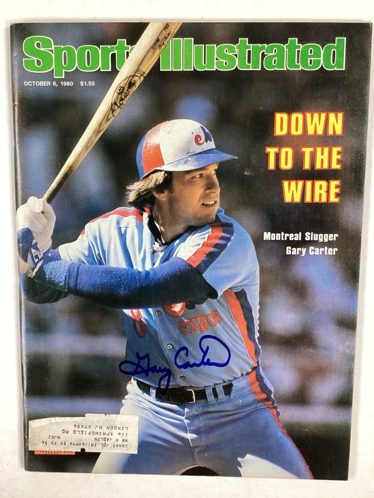 Gary Carter Signed Sports Illustrated 10/6/80 Expos HOF Baseball Autograph JSA