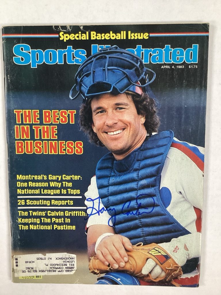 Gary Carter Signed Sports Illustrated 4/4/83 Expos HOF Baseball Autograph JSA