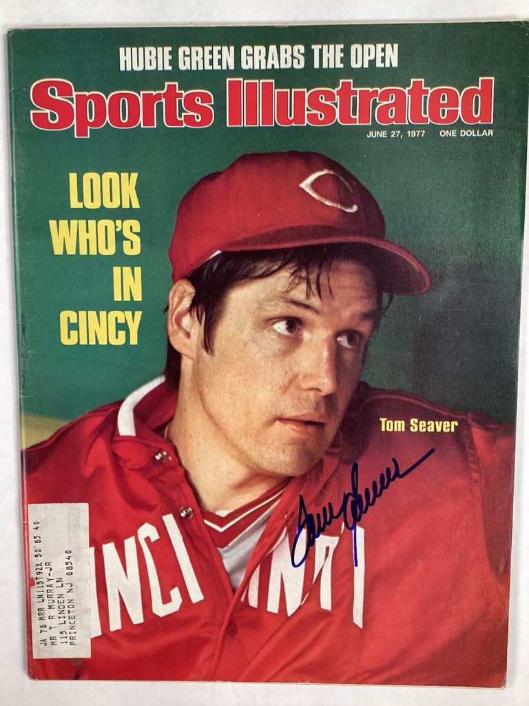 Tom Seaver Signed Sports Illustrated 6/27/77 Reds HOF Baseball Autograph JSA