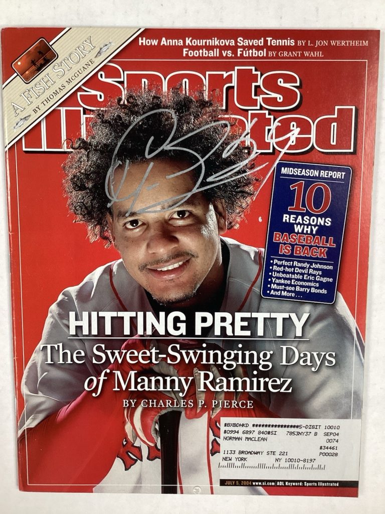 Manny Ramirez Signed Sports Illustrated 7/5/04 Red Sox Baseball Autograph JSA