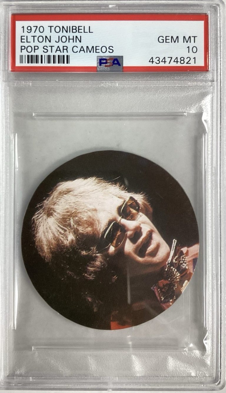 1970 Tonibell Pop Star Cameos Elton John Music Rookie Card HOF GEM MT PSA 10