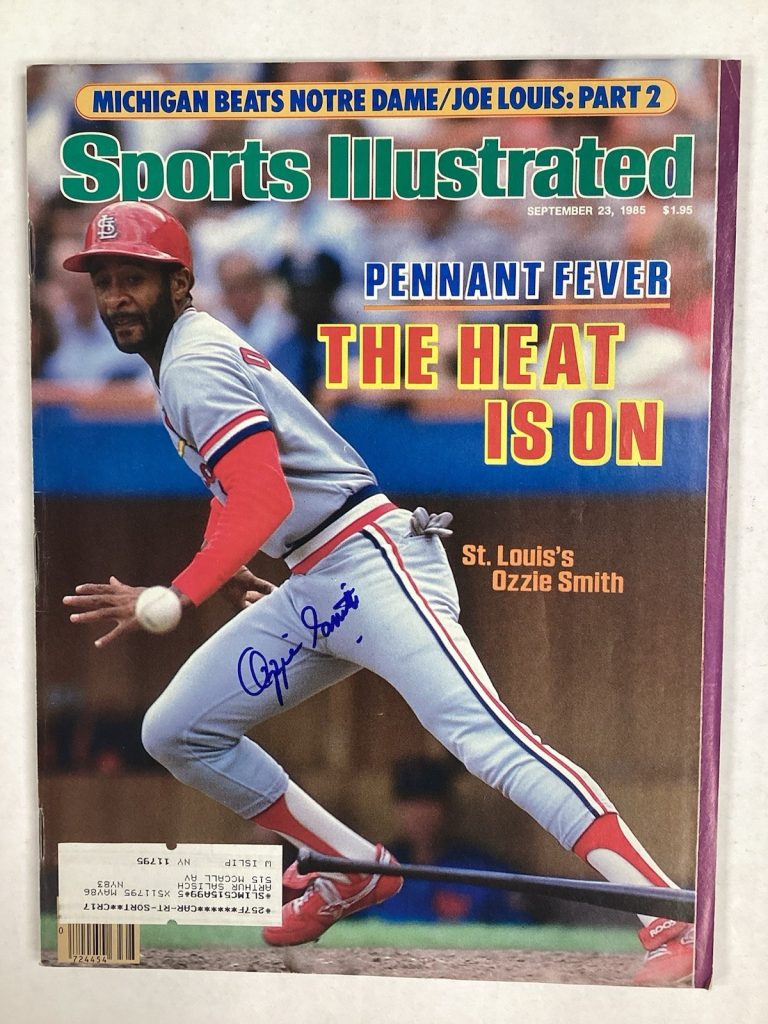Ozzie Smith Signed Sports Illustrated 9/23/85 Cardinals HOF Autograph JSA