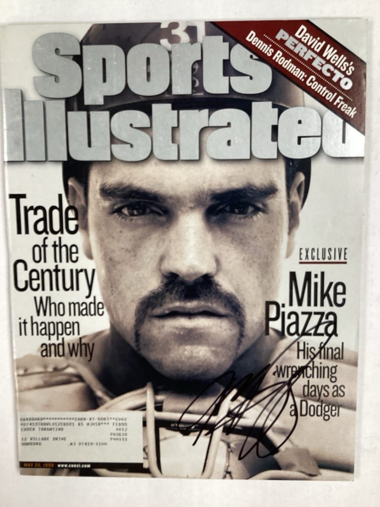 Mike Piazza Signed Sports Illustrated 5/25/98 Dodgers Baseball HOF Autograph JSA
