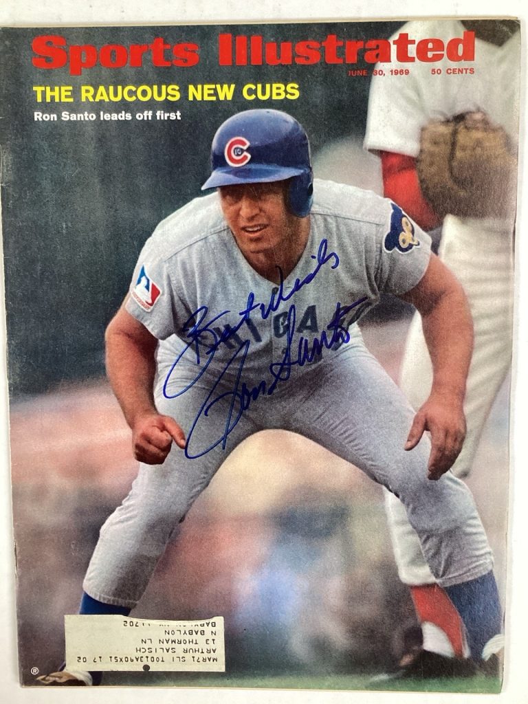 Ron Santo Signed Sports Illustrated 6/30/69 Cubs HOF Baseball HOF Autograph JSA
