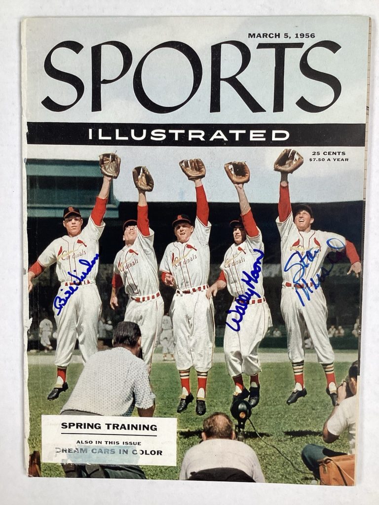 Stan Musial Wally Moon B Virdon Signed Sports Illustrated 3/5/56 Autograph JSA
