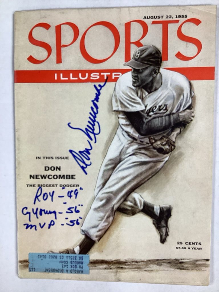 Don Newcombe Signed Sports Illustrated 8/22/55 Dodgers ROY CY MVP Autograph JSA