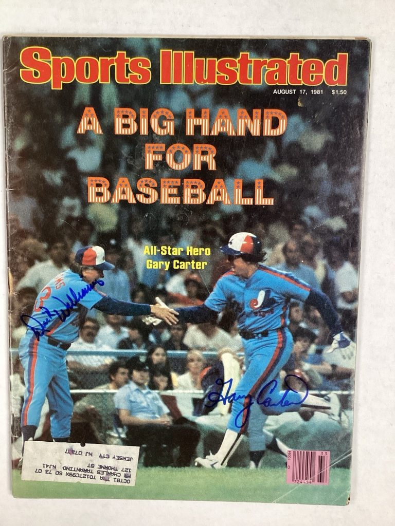 Gary Carter Dick Williams Signed Sports Illustrated 8/17/81 Montreal Expos JSA