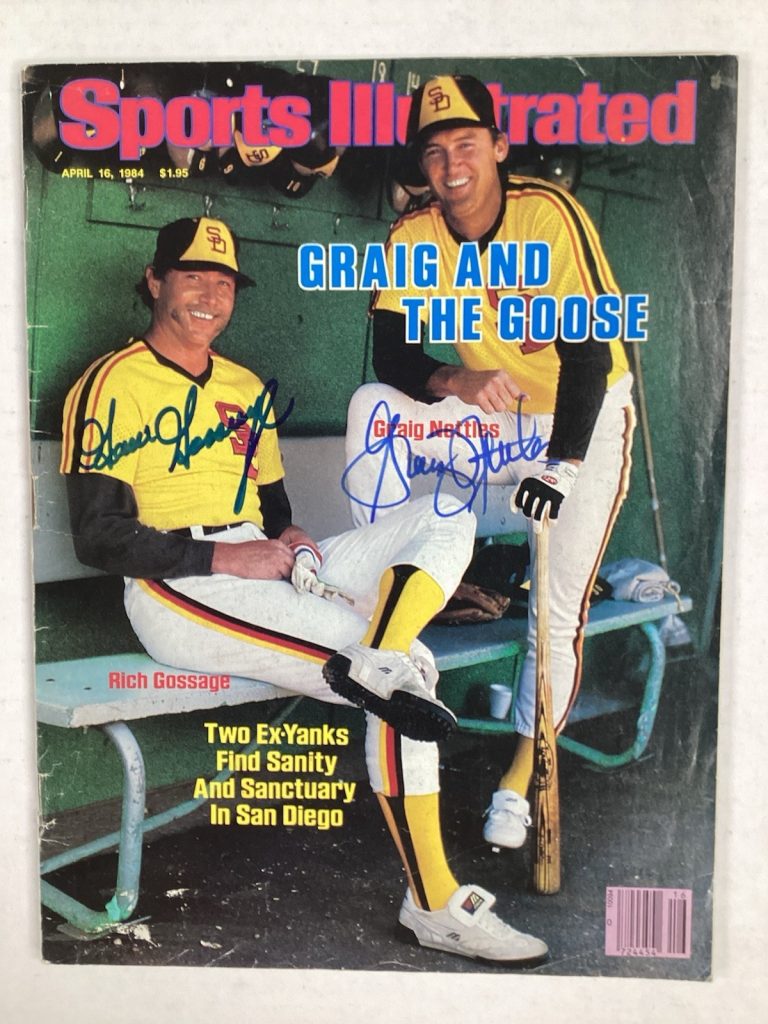 Goose Gossage Graig Nettles Signed Sports Illustrated 4/16/84 HOF Autograph JSA