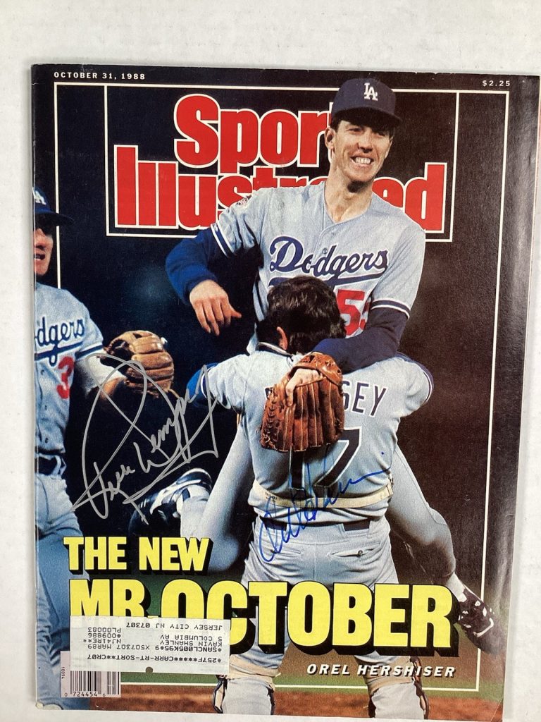Herscheiser Dempsey Signed Sports Illustrated 10/31/88 Baseball Autograph JSA