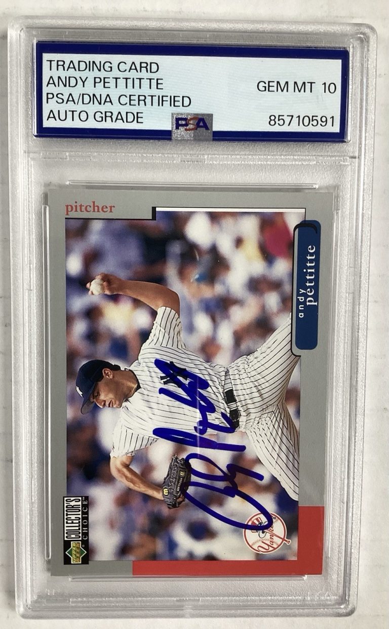 Andy Pettitte Signed 1998 Upper Deck #445 Baseball Card Autograph PSA/DNA MT 10