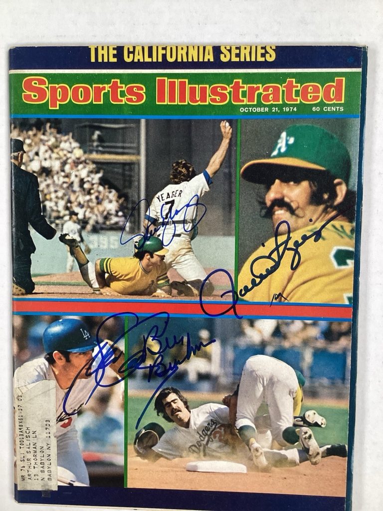 Rollie Fingers Buckner Garvey + Signed Sports Illustrated 10/21/74 Autograph JSA