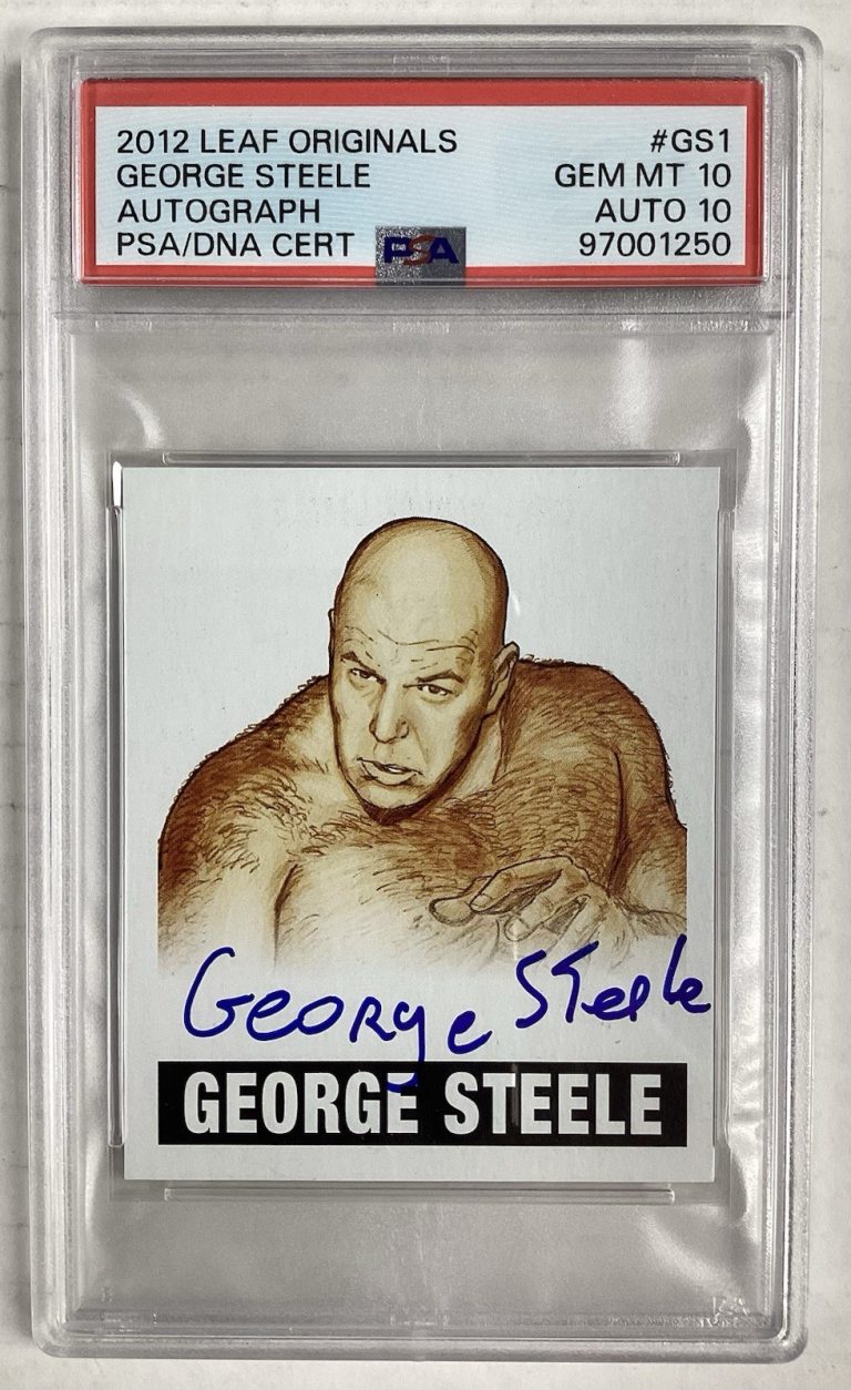 George The Animal Steele 2012 Leaf #GS1 Wrestling Card Autograph PSA/DNA 10/10