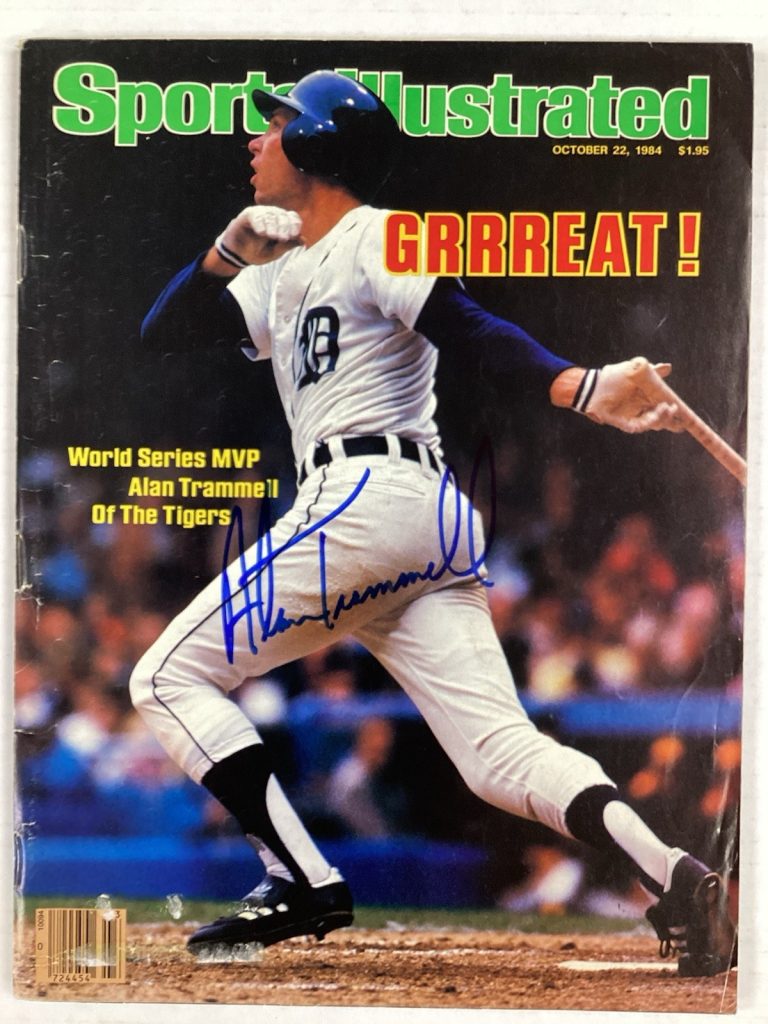 Alan Trammell Signed Sports Illustrated 10/22/84 Tigers HOF Autograph TPG