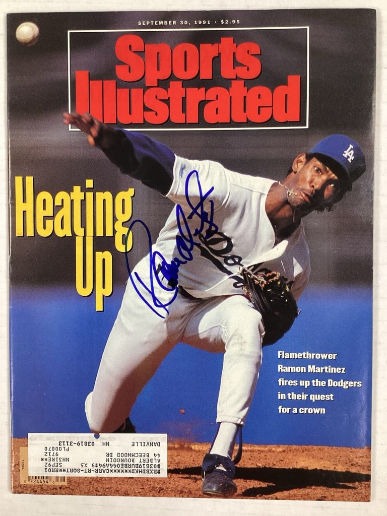 Ramon Martinez Signed Sports Illustrated 9/30/91 LA Dodgers Autograph TPG