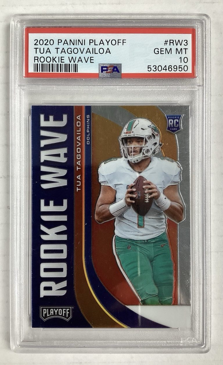 2020 Panini Playoff Rookie Wave Silver Prizm Tua Tagovailoa #RW-3 PSA 10 RC