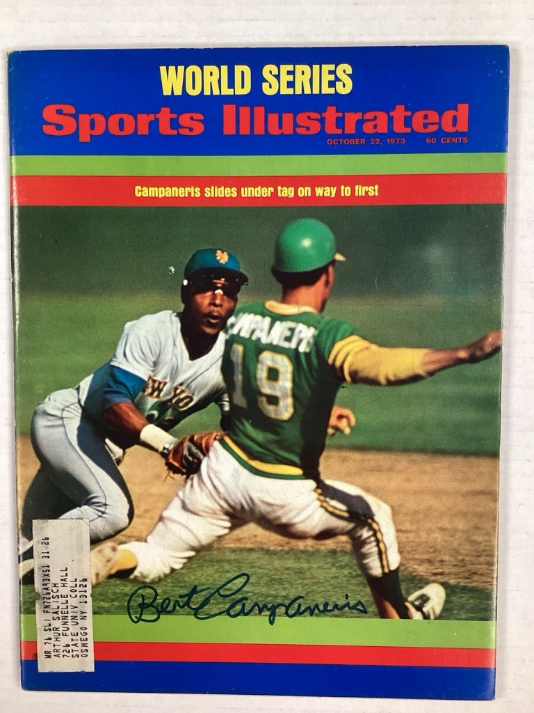 Bert Campaneris Signed Sports Illustrated 10/22/73 Oakland A’s Autograph TPG