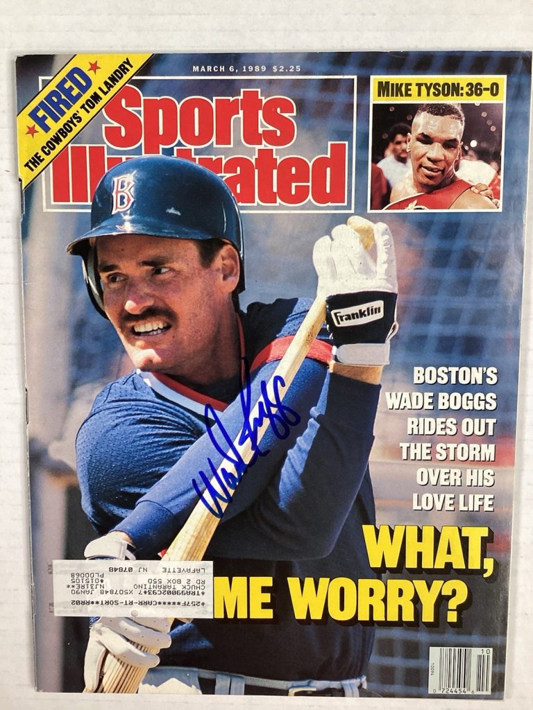 Wade Boggs Signed Sports Illustrated 3/6/89 Red Sox Autograph Baseball HOF TPG