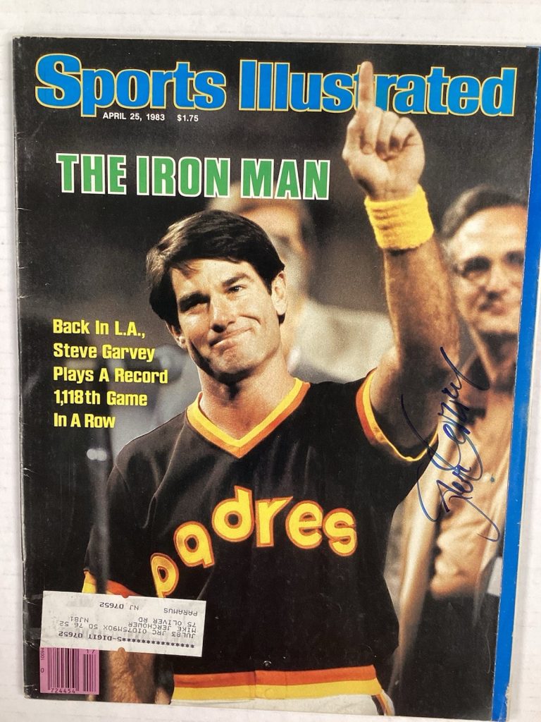 Steve Garvey Signed Sports Illustrated 4/25/83 SD Padres Autograph Baseball TPG