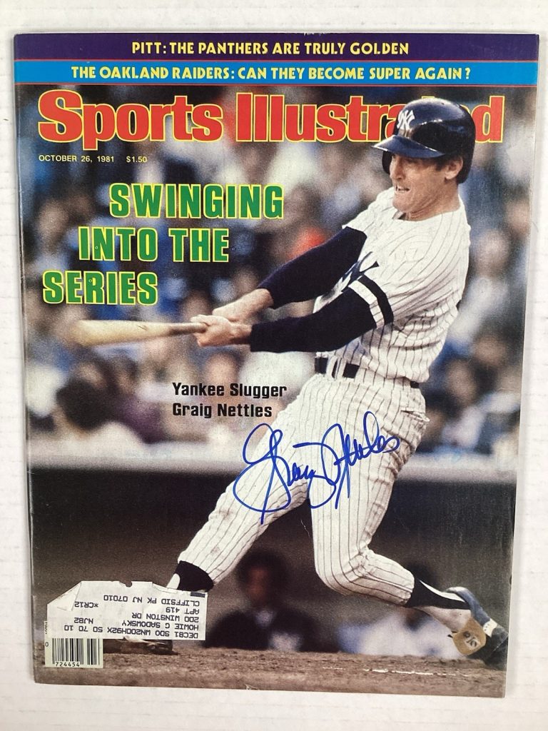 Graig Nettles Signed Sports Illustrated 10/26/81 Yankees Autograph Baseball TPG