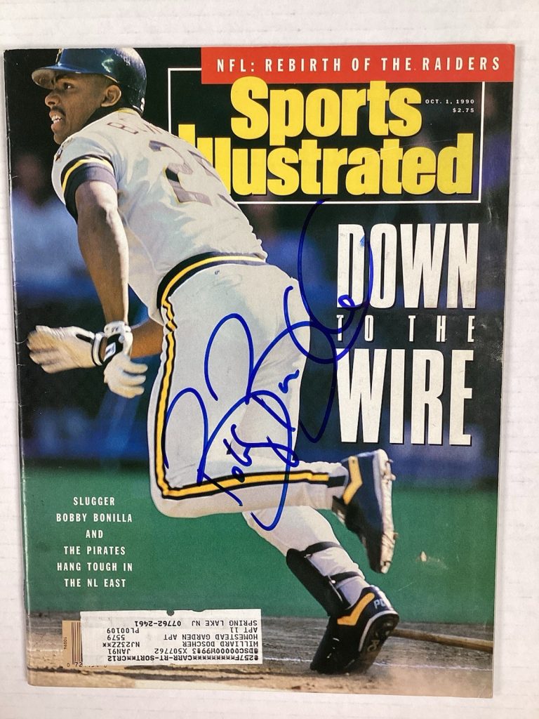 Bobby Bonilla Signed Sports Illustrated 10/1/90 Pirates Autograph Baseball TPG