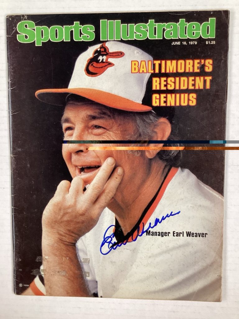 Earl Weaver Signed Sports Illustrated 6/18/79 Orioles HOF Autograph Baseball TPG