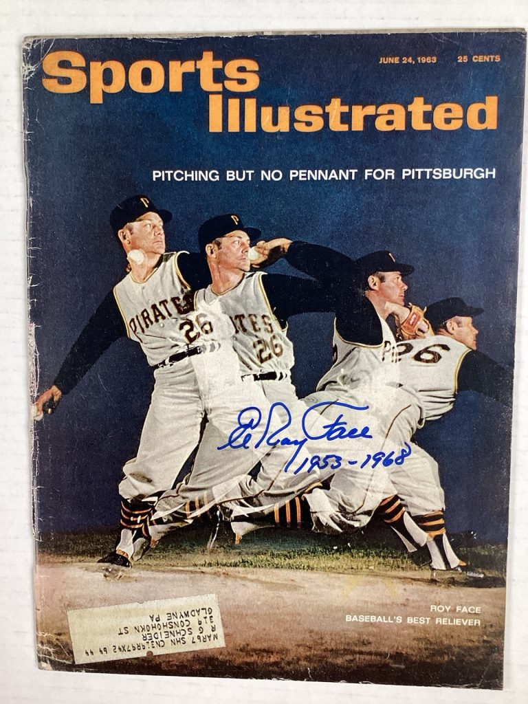 Roy Face Signed Sports Illustrated 6/24/63 Pirates Autograph Baseball TPG