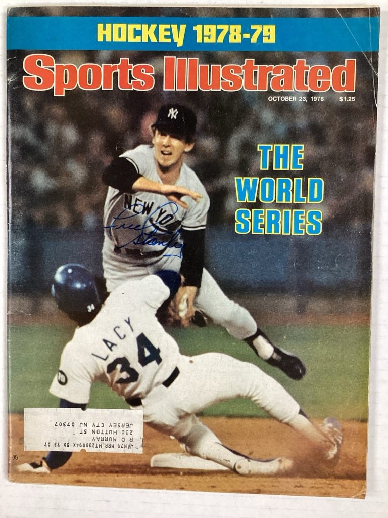 Fred Stanley Signed Sports Illustrated 10/23/78 NY Yankees Baseball Auto TPG