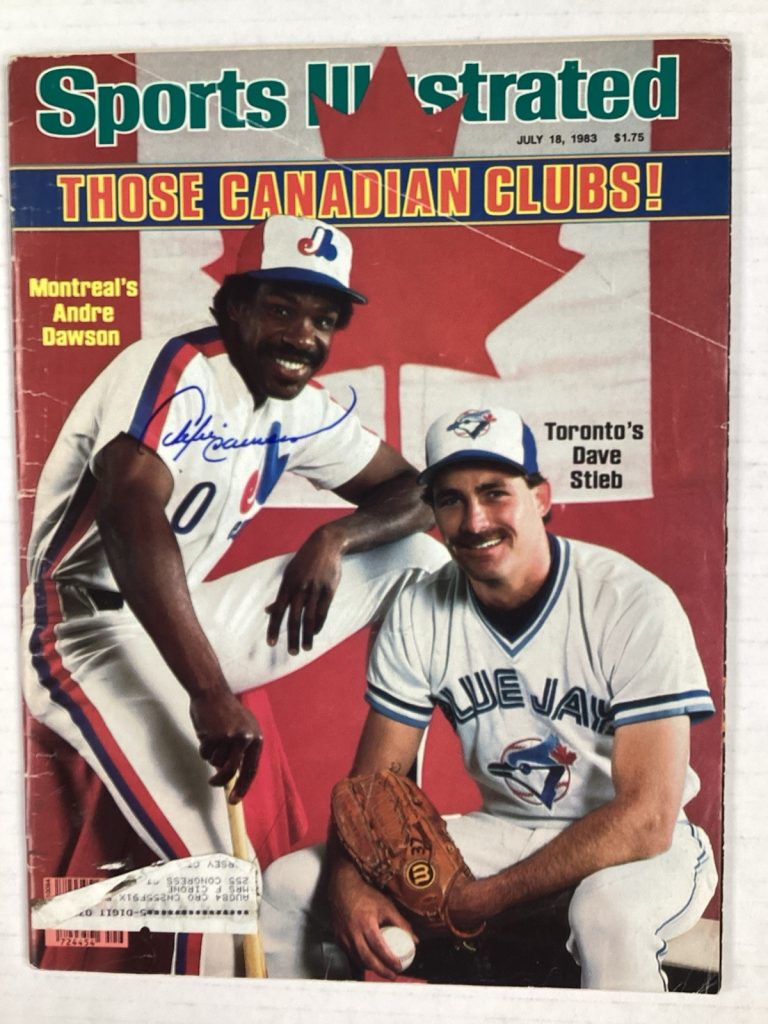 Andre Dawson Signed Sports Illustrated 7/18/83 Expos Baseball HOF Autograph TPG