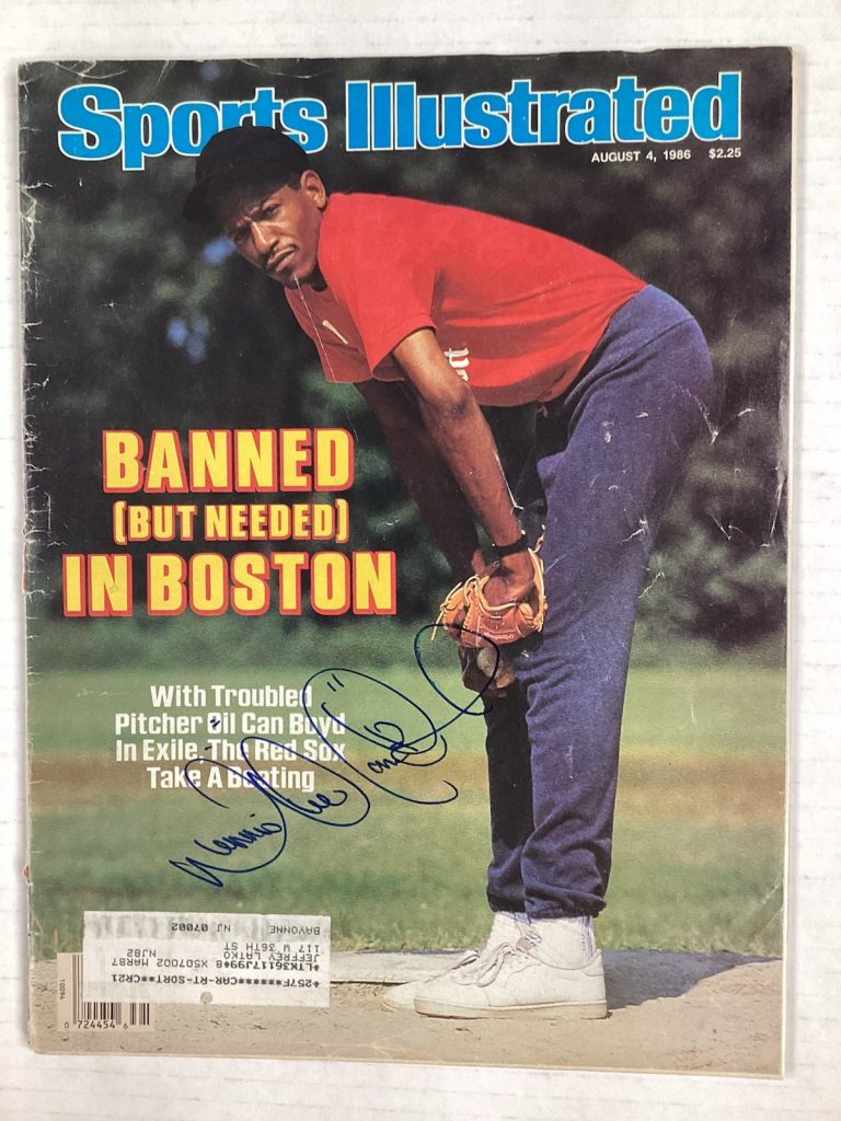 Dennis Boyd Signed Sports Illustrated 8/4/86 Red Sox Baseball Autograph TPG