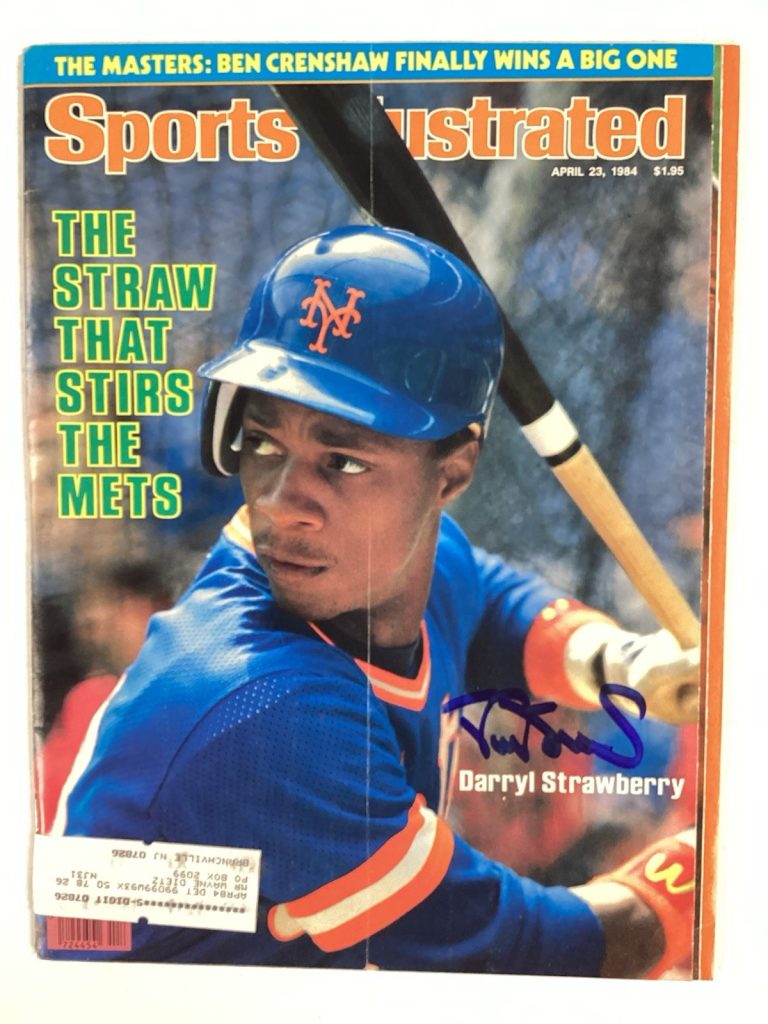 Darryl Strawberry Signed Sports Illustrated 4/23/84 NY Mets Baseball Auto TPG