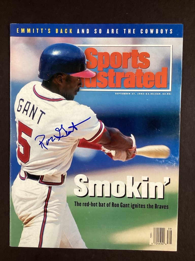 Ron Gant Signed Sports Illustrated 9/27/93 Newsstand Baseball Autograph JSA