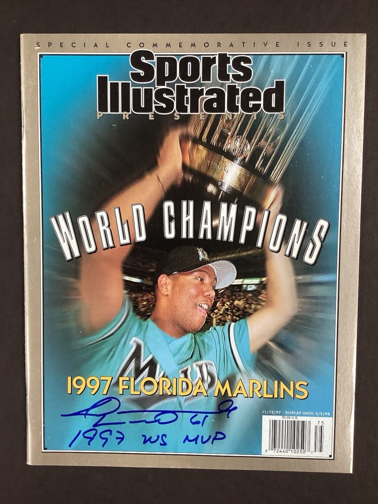 Livan Hernandez Signed Sports Illustrated 11/12/97 Newsstand Baseball Auto JSA