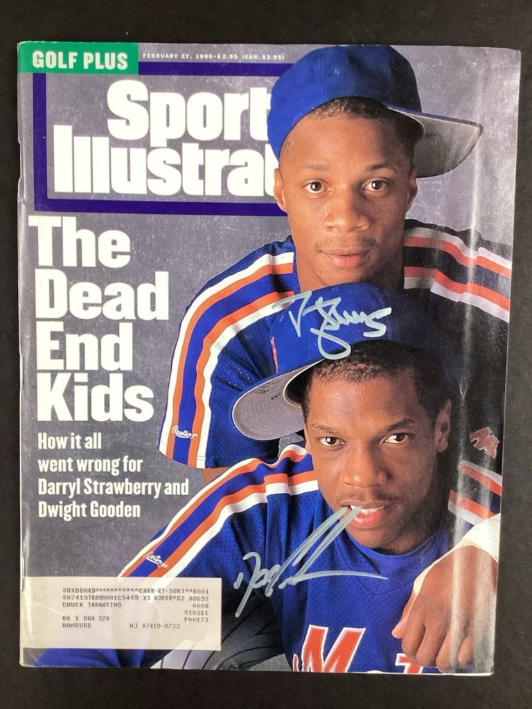 Darryl Strawberry Doc Gooden Signed Sports Illustrated 2/27/95 Met Autograph JSA