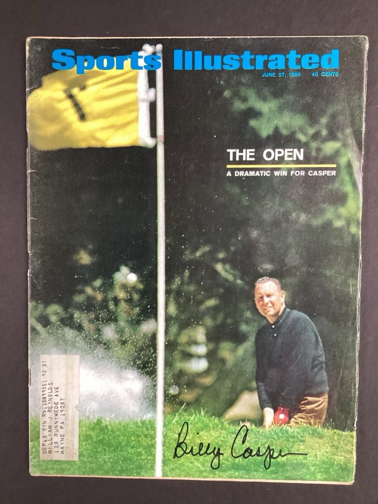 Billy Casper Signed Sports Illustrated 6/27/66 Masters Golf PGA Champ Auto TPG