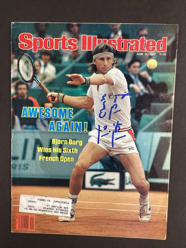 Bjorn Borg Signed Sports Illustrated 6/15/81 Tennis Champ HOF Autograph TPG