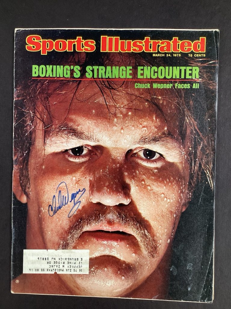 Chuck Wepner Signed Sports Illustrated 3/24/75 Muhammad Ali Boxing Autograph TPG