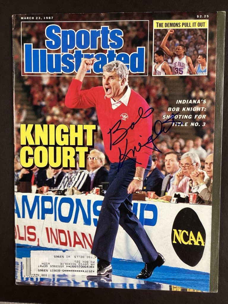 Bob Knight Signed Sports Illustrated 3/23/87 NCAA Basketball Autograph JSA