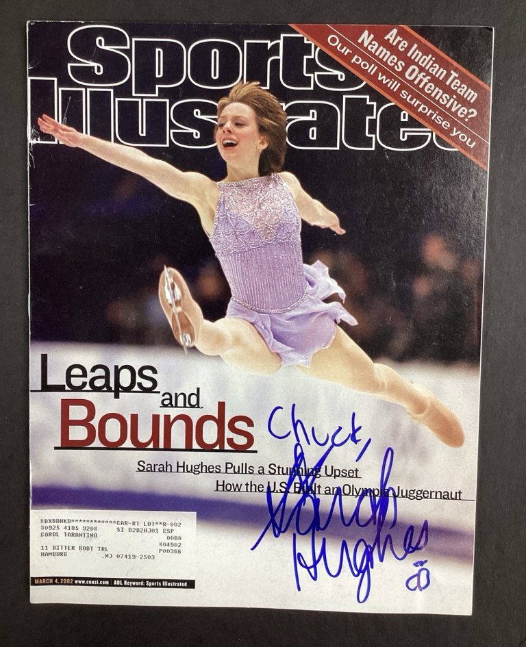 Sarah Hughes Signed Sports Illustrated 3/4/02 Ice Skating HOF Autograph TPG