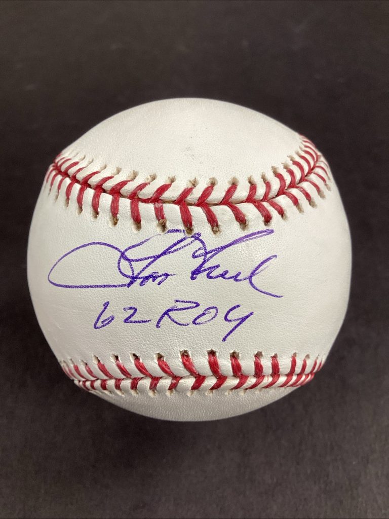 Tom Tresh Signed Baseball OMLB New York Yankees WSC Autograph ROY 1962 Inscr JSA