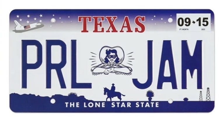 Pearl Jam License Plate 9/15/2023 Fort Worth N2 Eddie Vedder Texas Lone Ranger