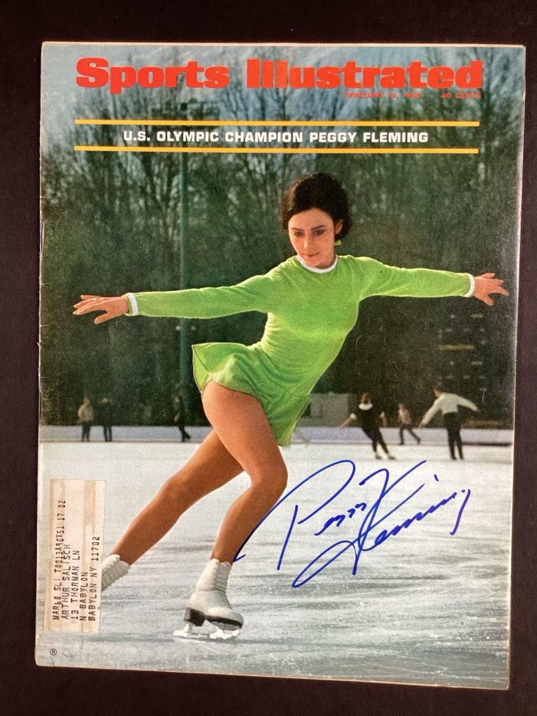 Peggy Fleming Signed Sports Illustrated 2/19/68 Ice Skating Olympics Auto JSA