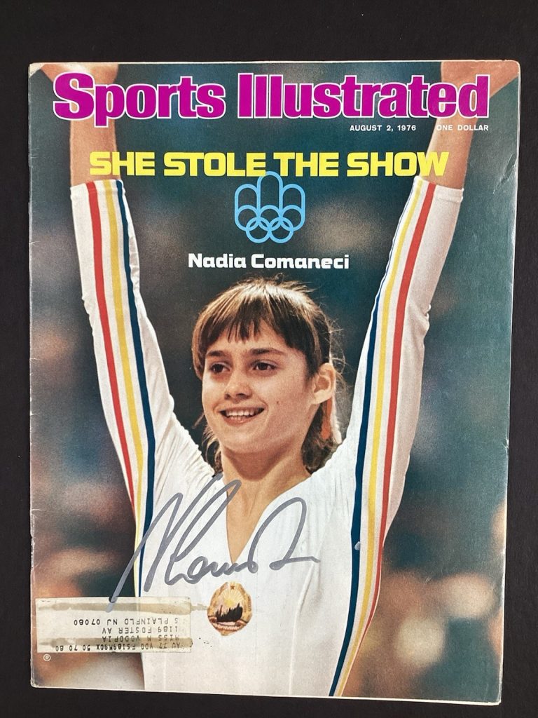 Nadia Comaneci Signed Sports Illustrated 8/2/76 Olympic Gold Medal Autograph JSA